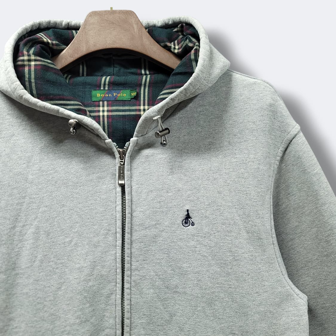 [105] 빈폴 멜란지 그레이 빈티지 페니파딩 후드집업 상품이미지4