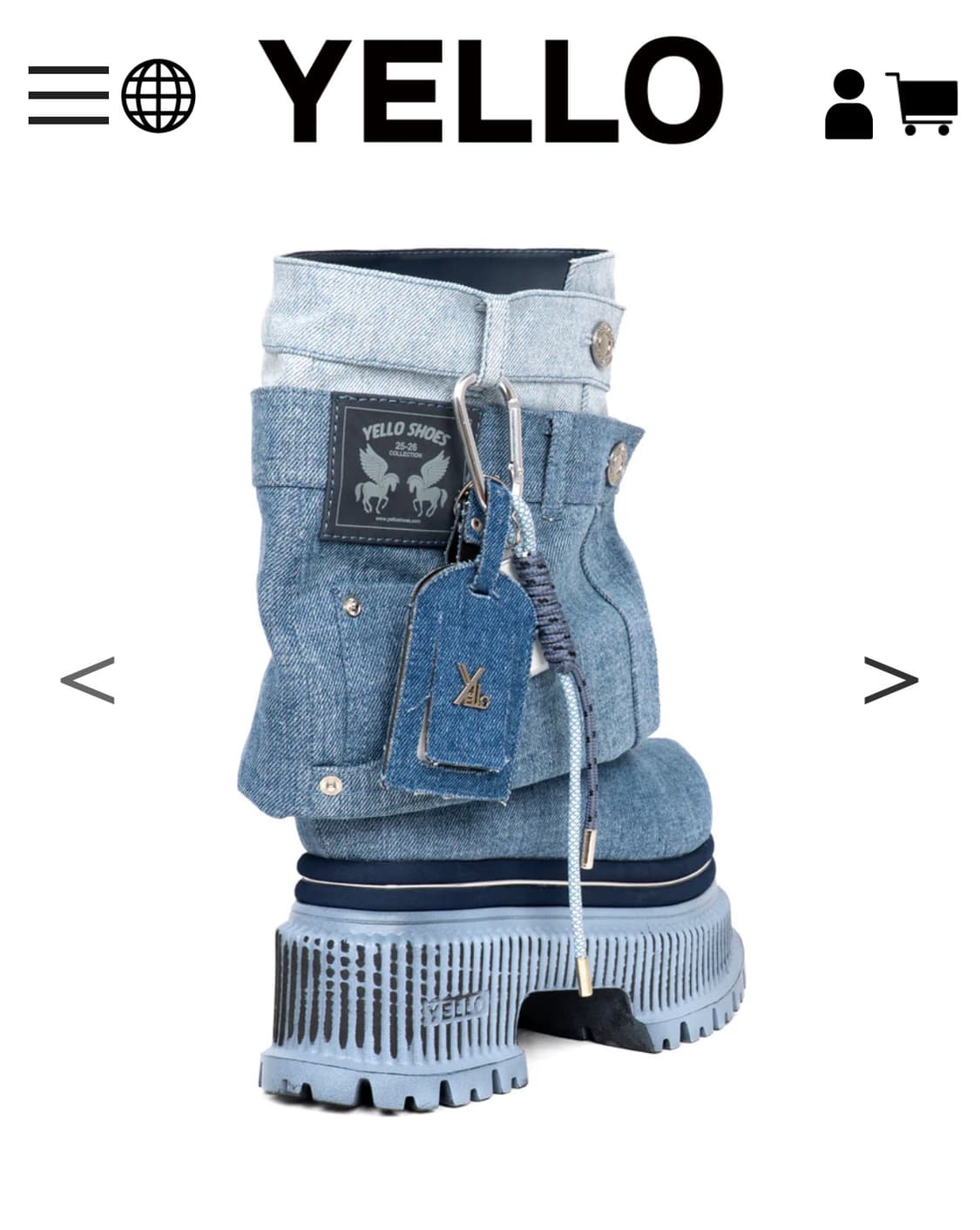 이엘로 품절제품 - 데님 플랫폼 부츠 M(245미만) 새제품 상품이미지4