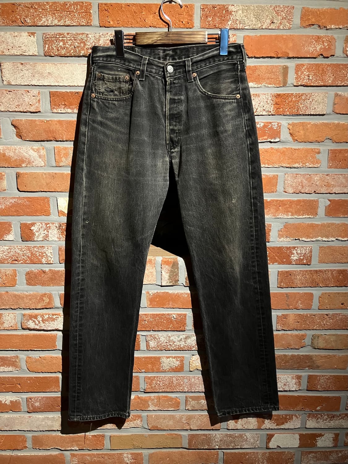 90s USA 빈티지 리바이스 501 블랙 데님 팬츠 상품이미지2