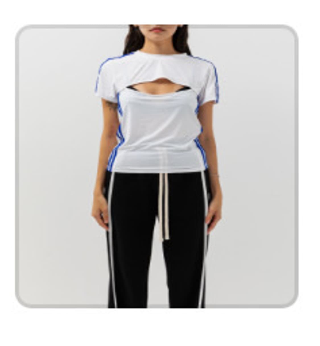 8division cutout white tee 사이즈 free 상품이미지1