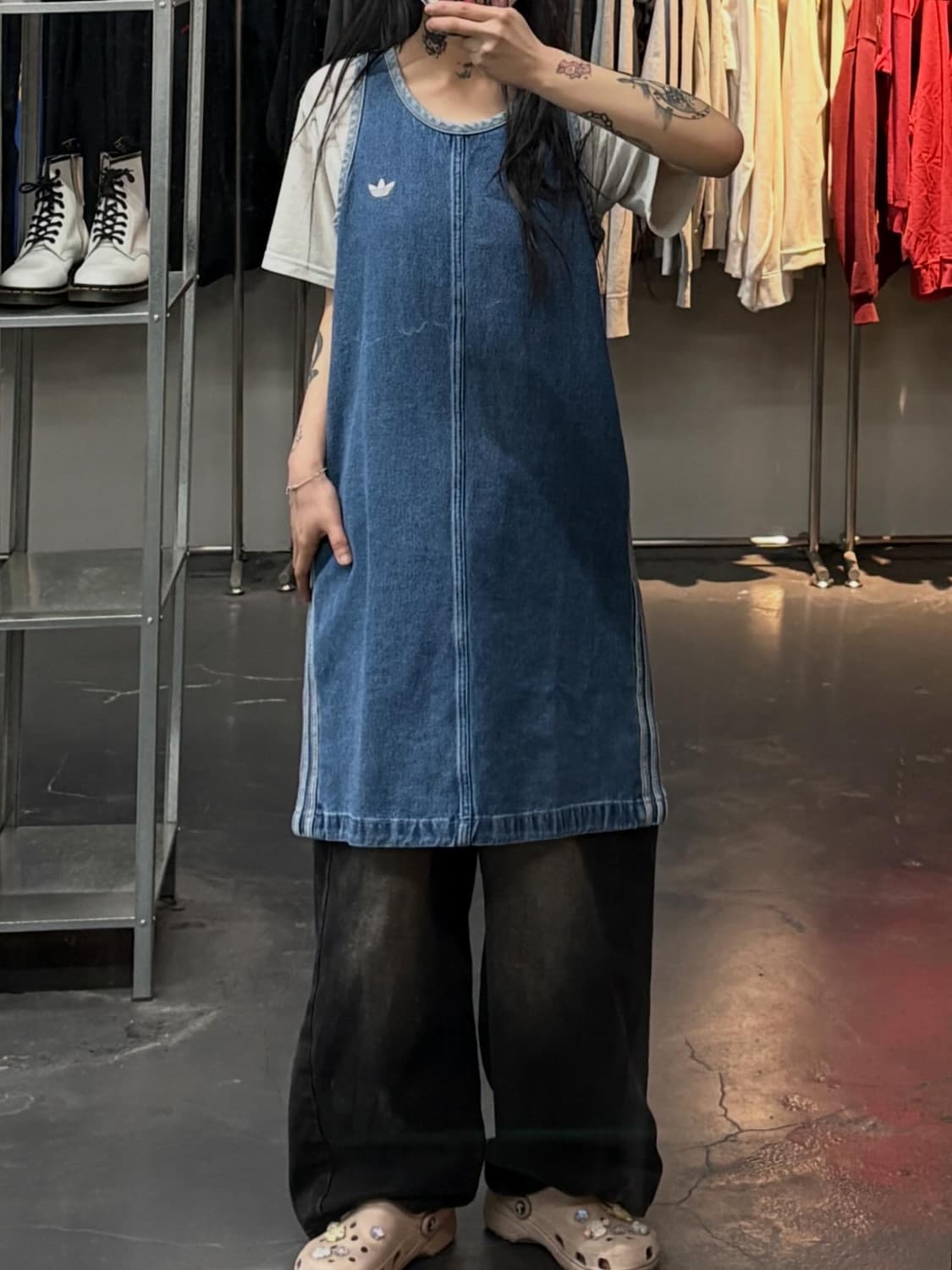 아디다스 아디컬러 데님 3S 탱크 드레스 A3726 상품이미지1