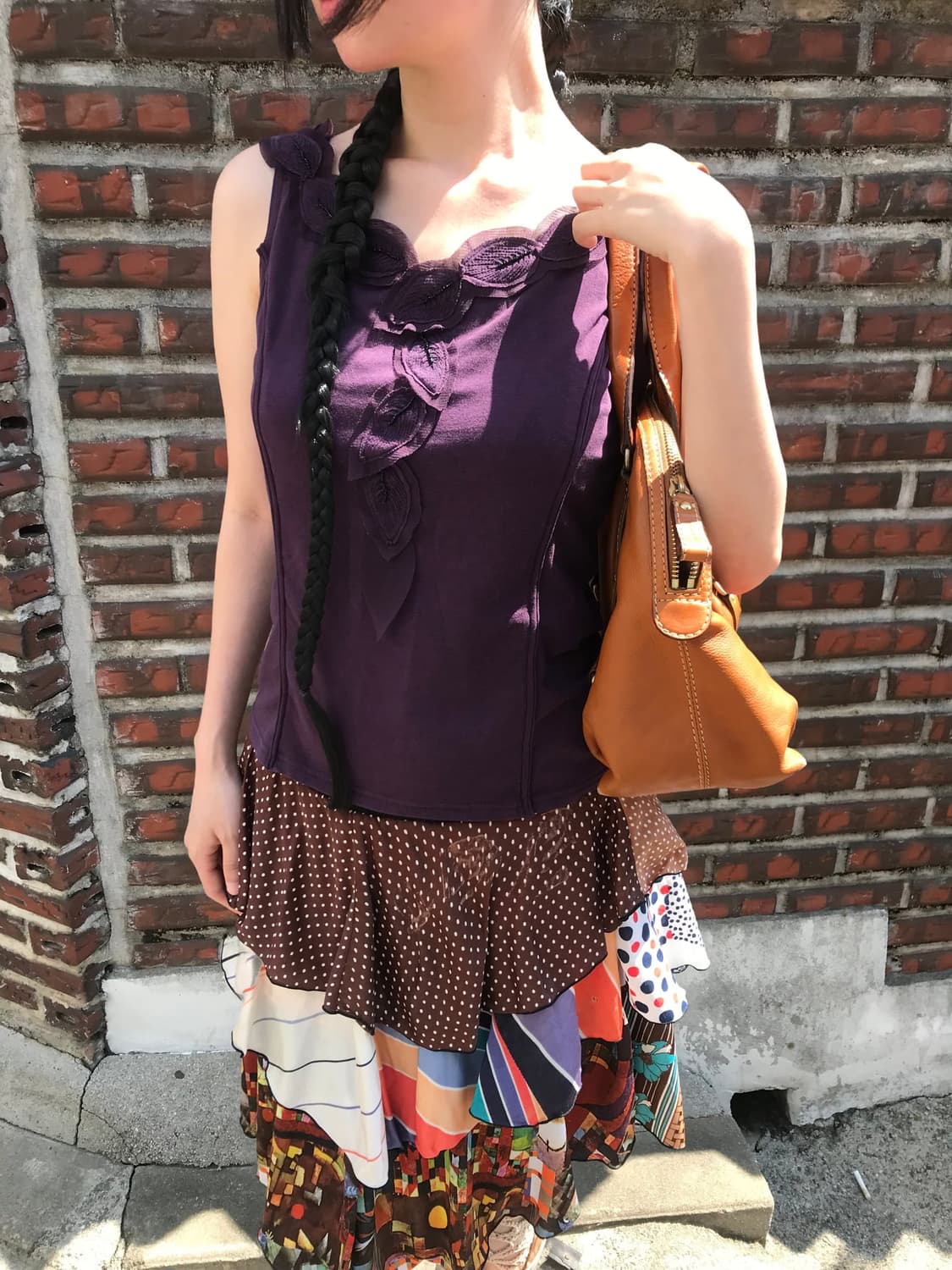Michael Kore brown buckled leather bag 상품이미지6