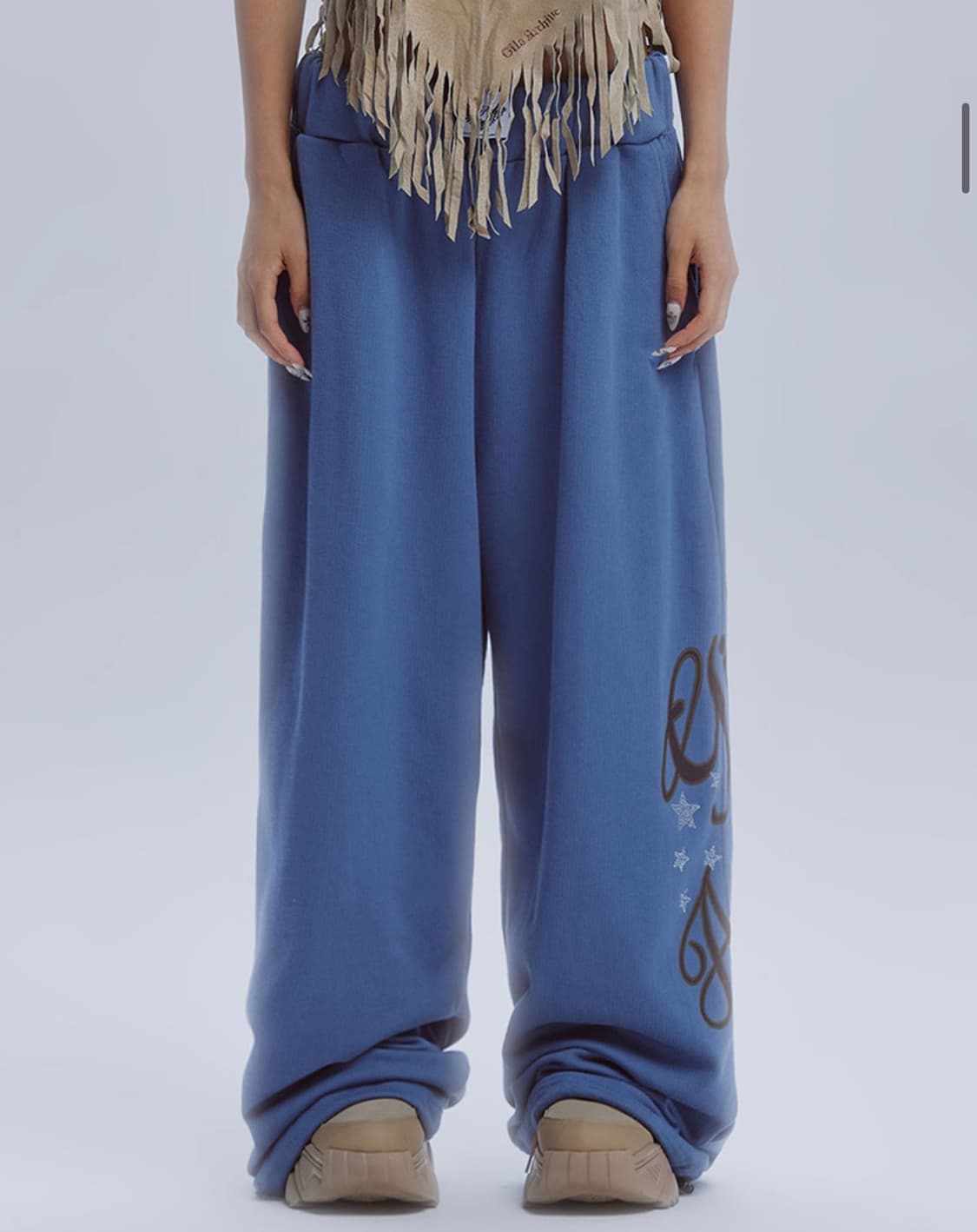 길라아카이브 레터링 로고 스웨트팬츠 스카이블루 상품이미지1