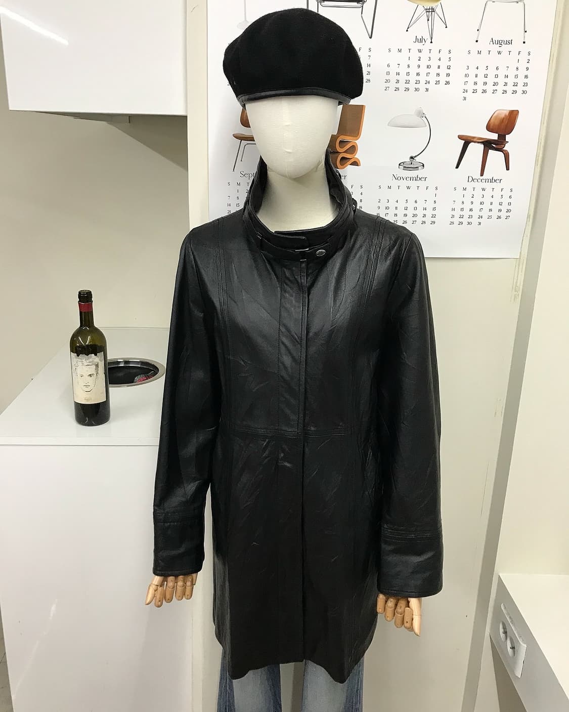 발망 레더 하프 코트 상품이미지9