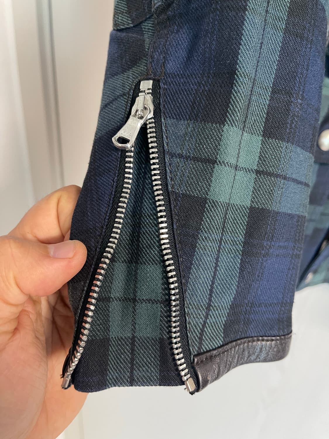 모런지(MORUNGE) 윌리엄 타탄 체크 벨티드 왁스 자켓 46(95) 상품이미지5