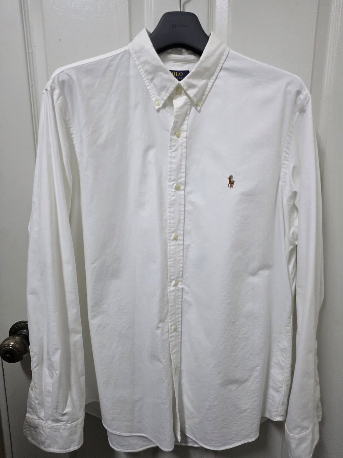 폴로 랄프로렌 옥스포드셔츠 화이트 색상 커스텀핏 XL 사이즈 상품이미지1
