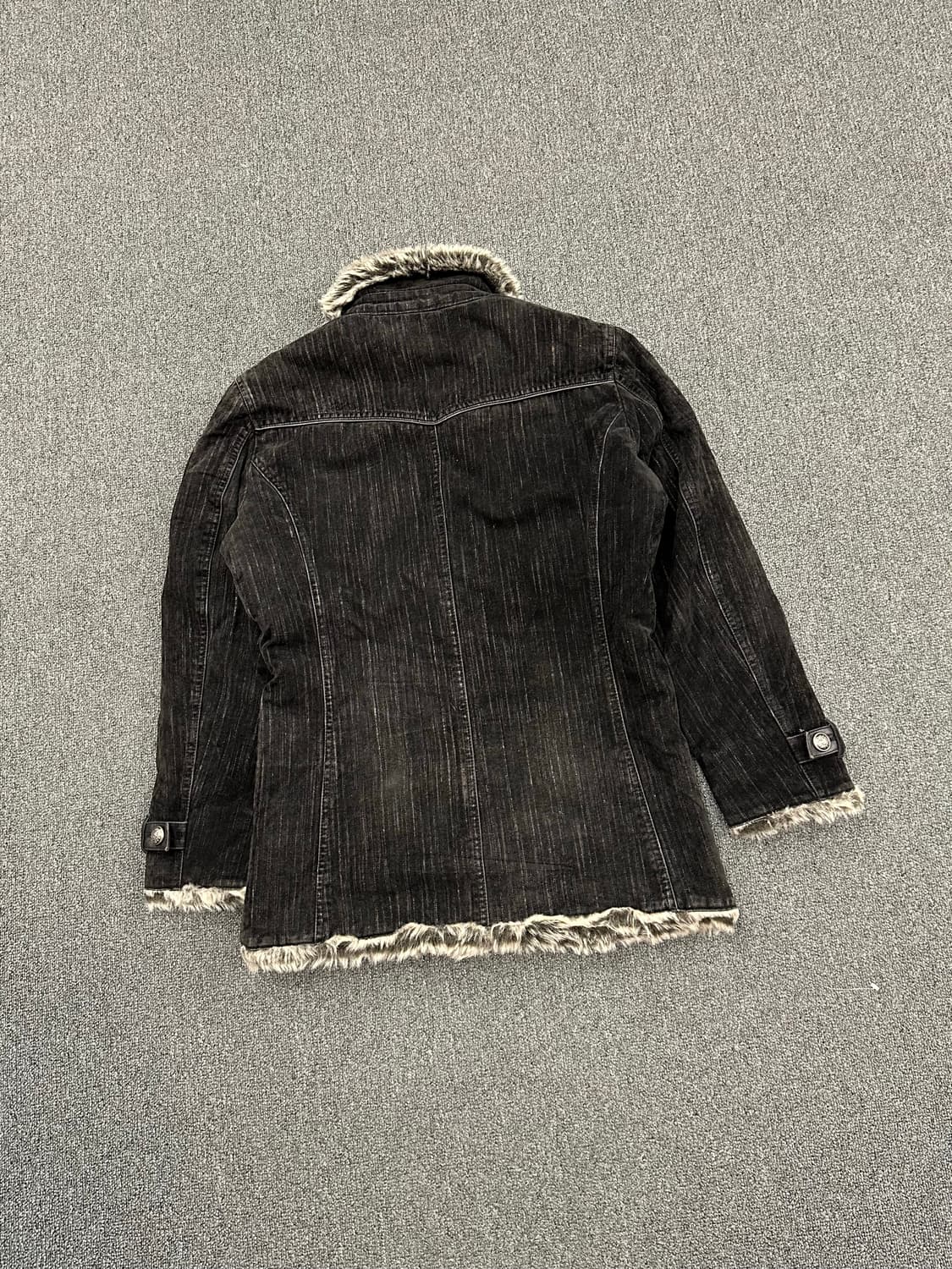 L) Mossimo 빈티지 퍼 데님 무스탕 자켓 상품이미지7