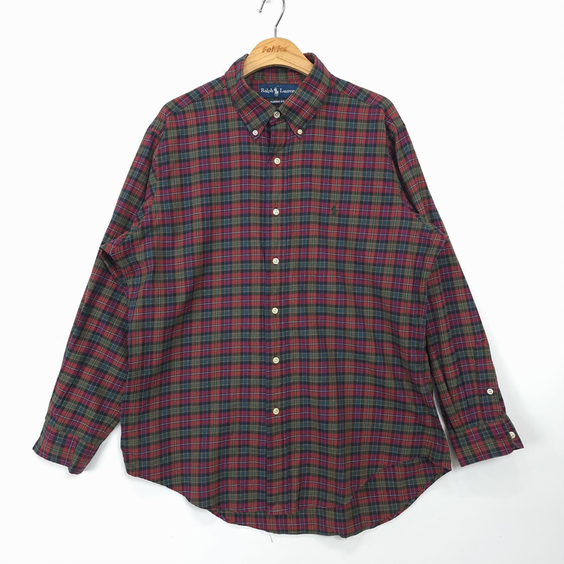남성 랄프 로렌 Ralph Lauren 클래식핏 체크 셔츠 L 상품이미지1