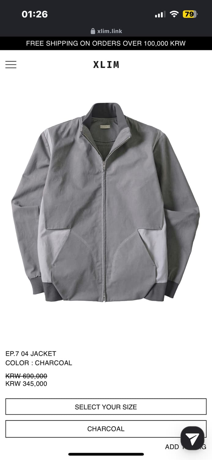 xlim EP.7 04 jacket M 상품이미지1