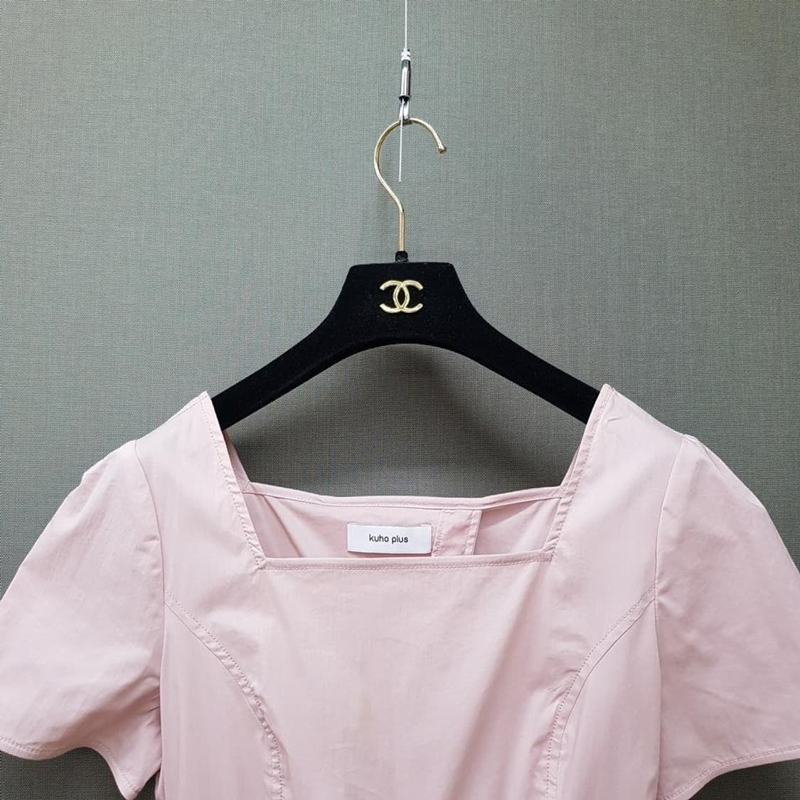 구호플러스 2025 스퀘어넥 미니 원피스 S사이즈 상품이미지2