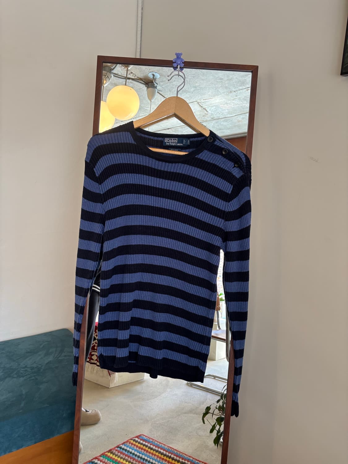 폴로 랄프로렌 스트라이프 골지 니트스웨터 상품이미지2