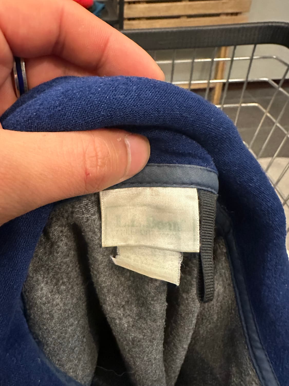 90’s LL Bean line USA grey Fleece wear 상품이미지10