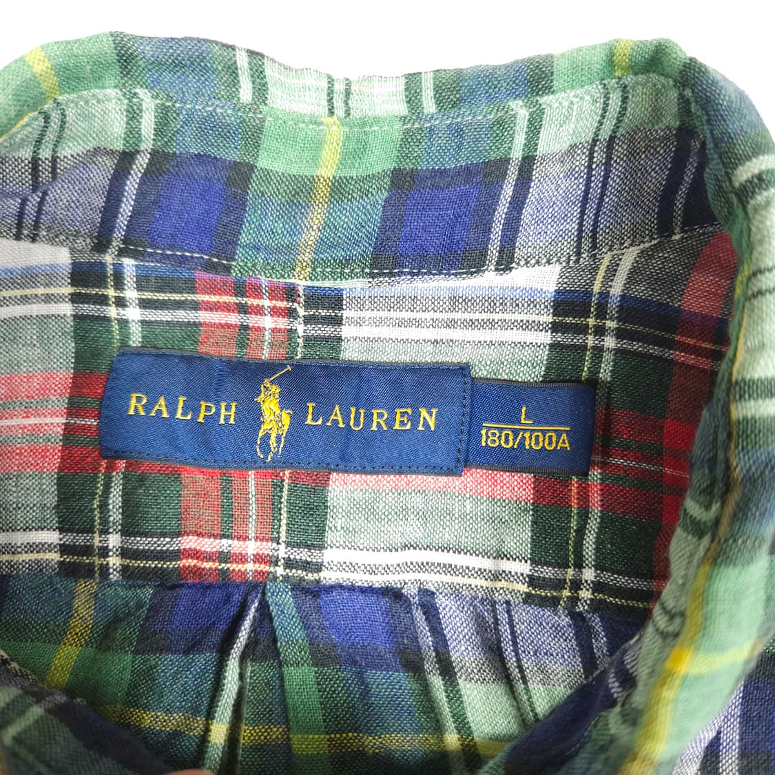 폴로 랄프로렌 린넨 체크 셔츠 상품이미지3
