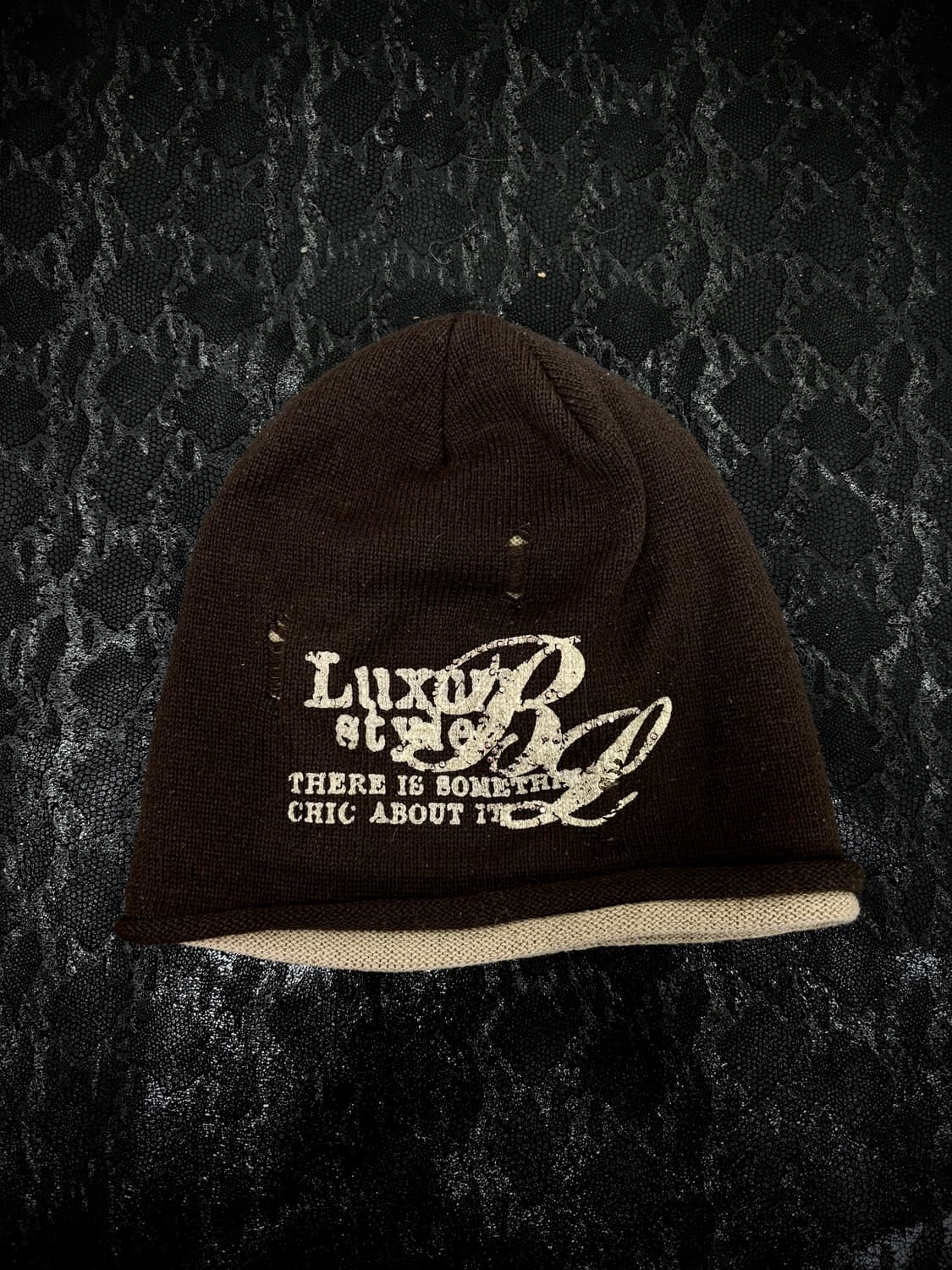 “Vintage” Y2K Print Beanie 상품이미지1