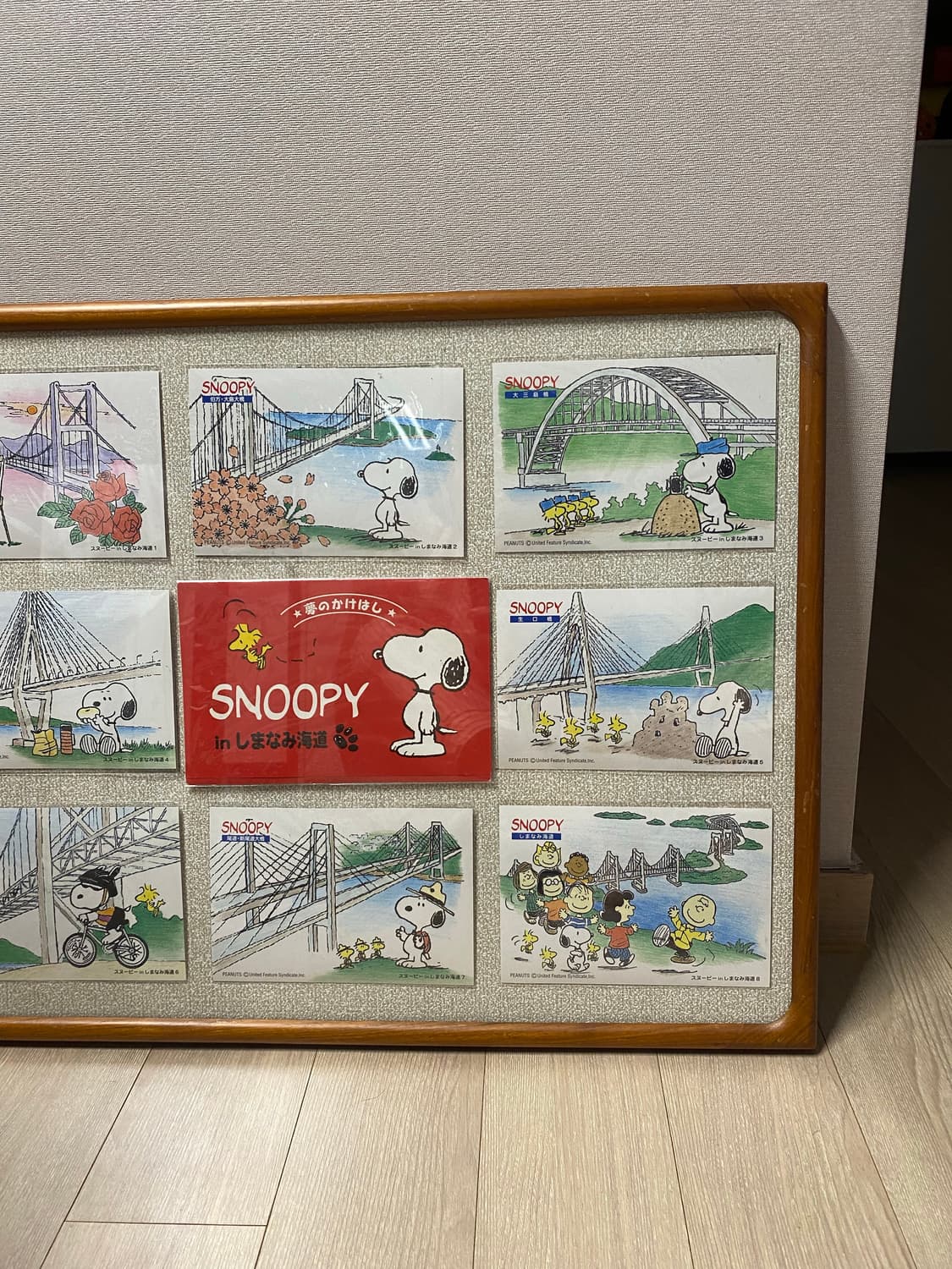 🐾 SNOOPY in 시마나미카이도한정 포스트카드 8종 액자 세트 상품이미지3