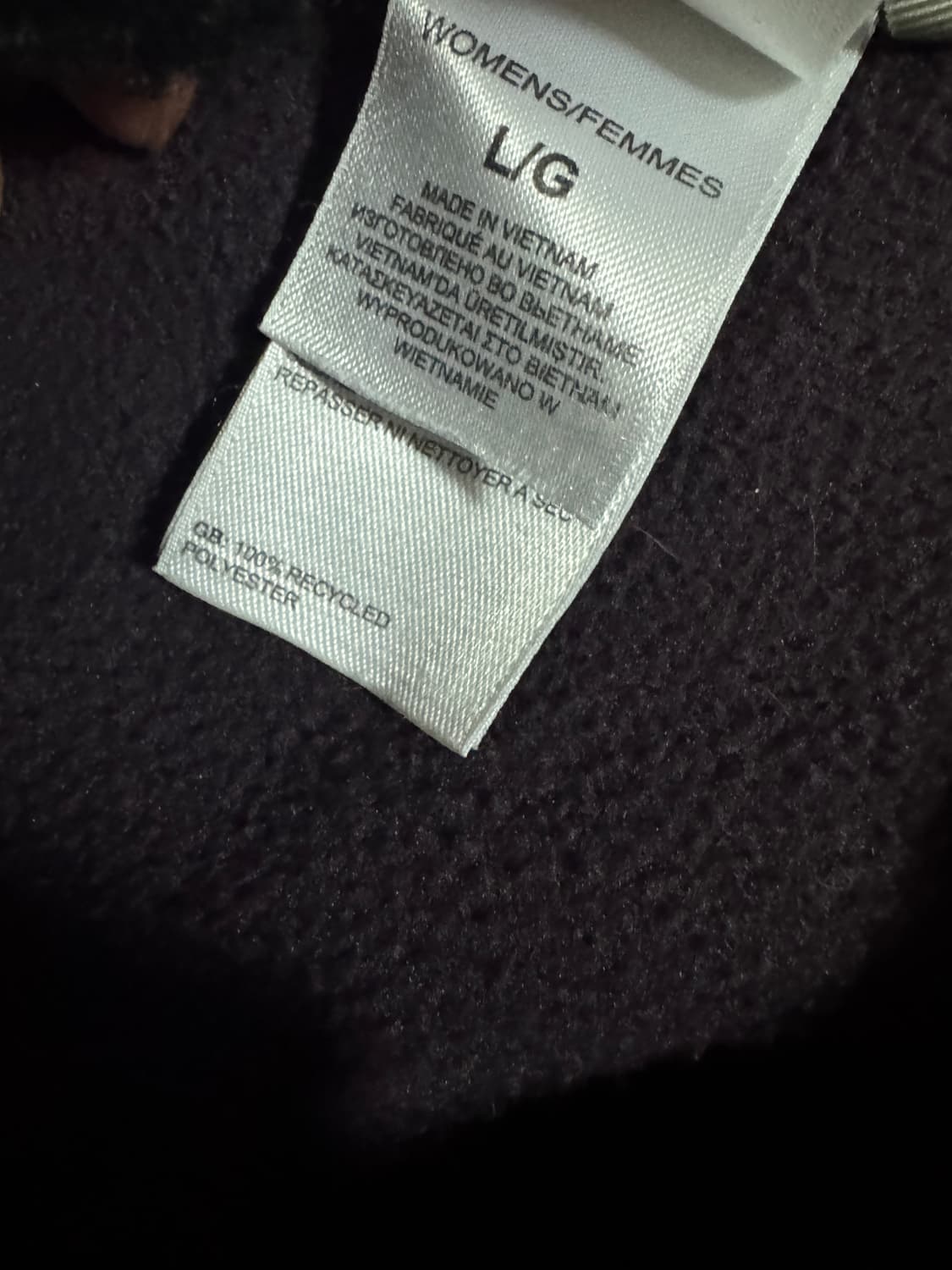 여성 노스페이스 플리스 집업 자켓 딥퍼플 L 상품이미지5