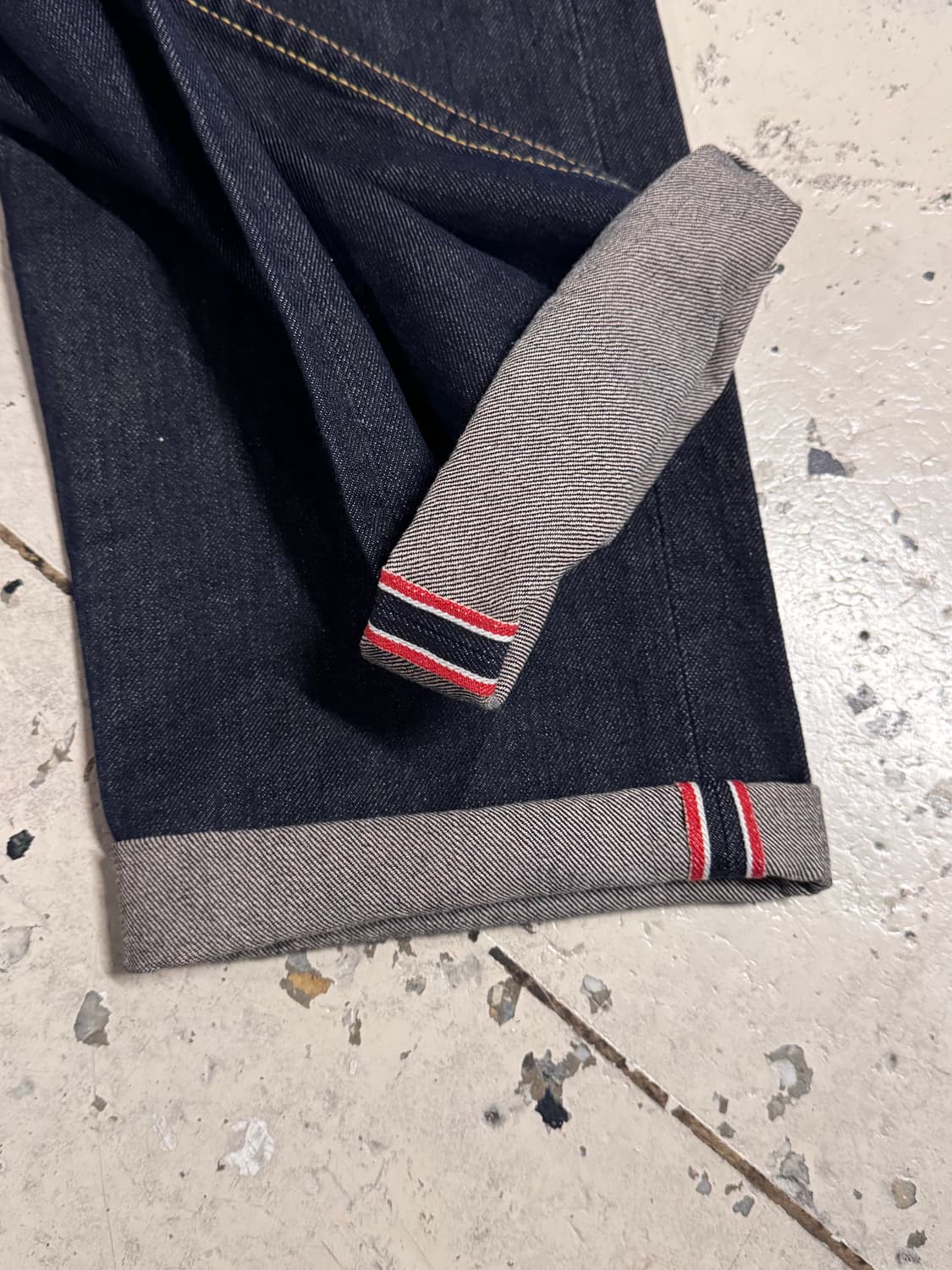 Co & Lu 셀비지 프린팅 데님팬츠 상품이미지4