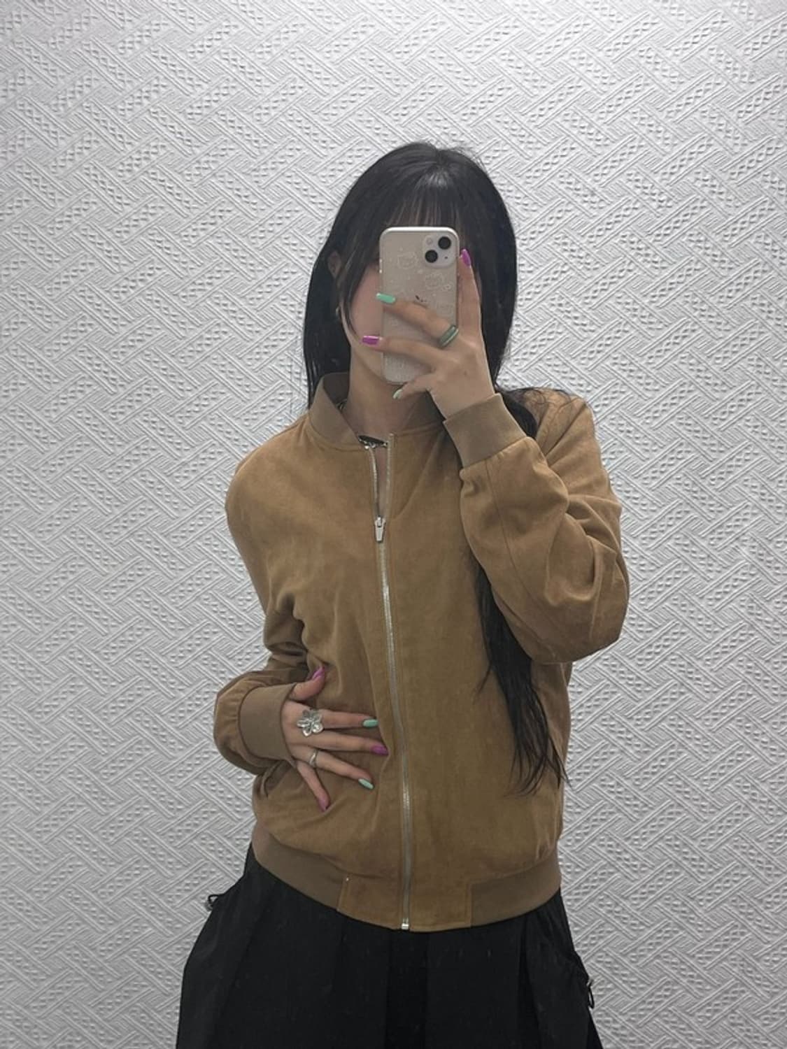 자라 프렌치 시크 빈티지 스웨이드 블루종 자켓 95 C07246 상품이미지1