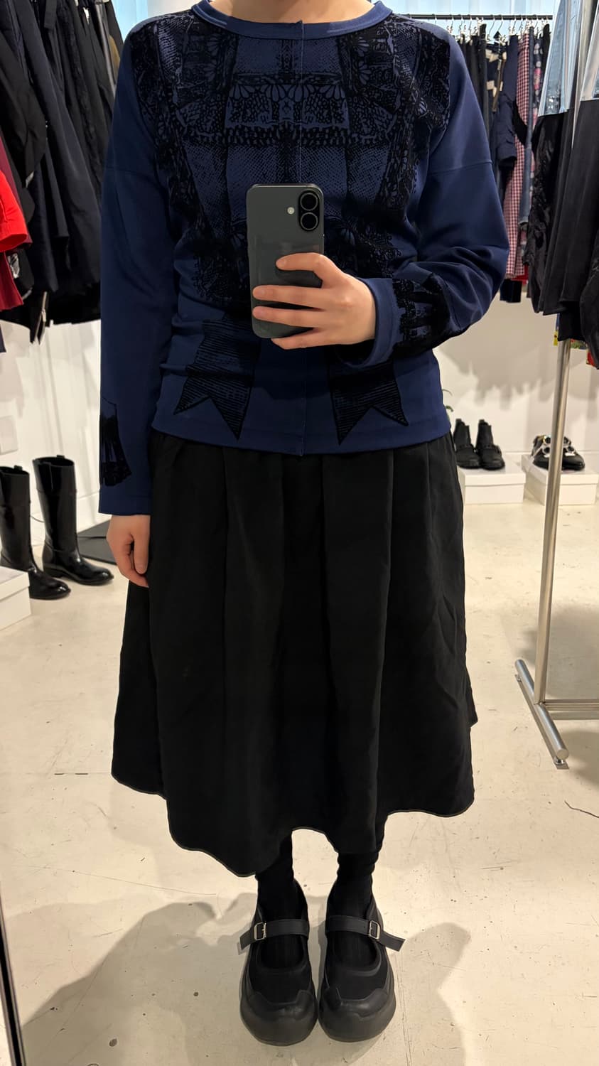 Gothic Printing Frill Long Sleeve 상품이미지2