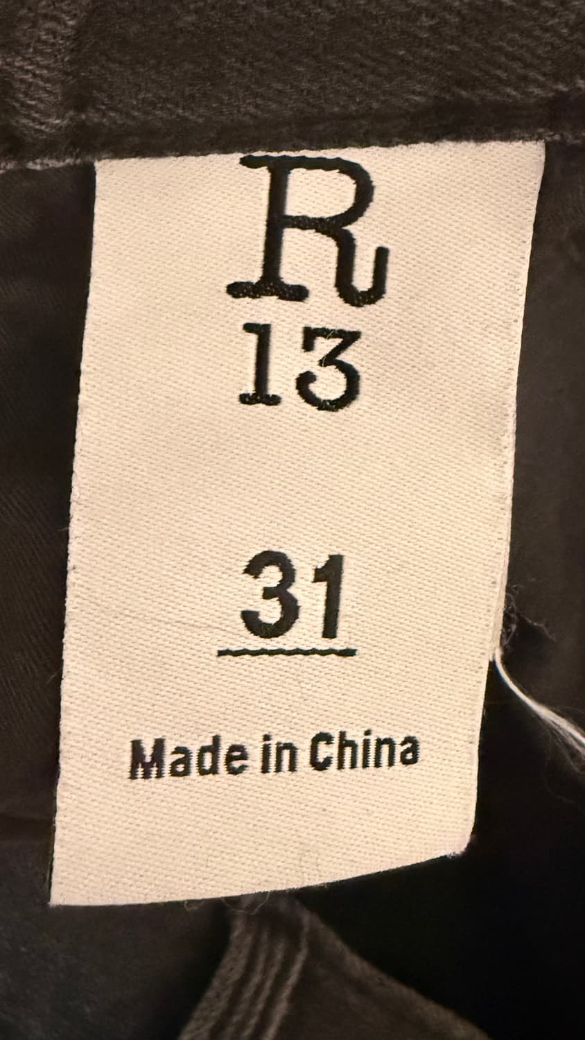 R13 벤티 데님 진 팬츠 흑청 (30) 상품이미지6