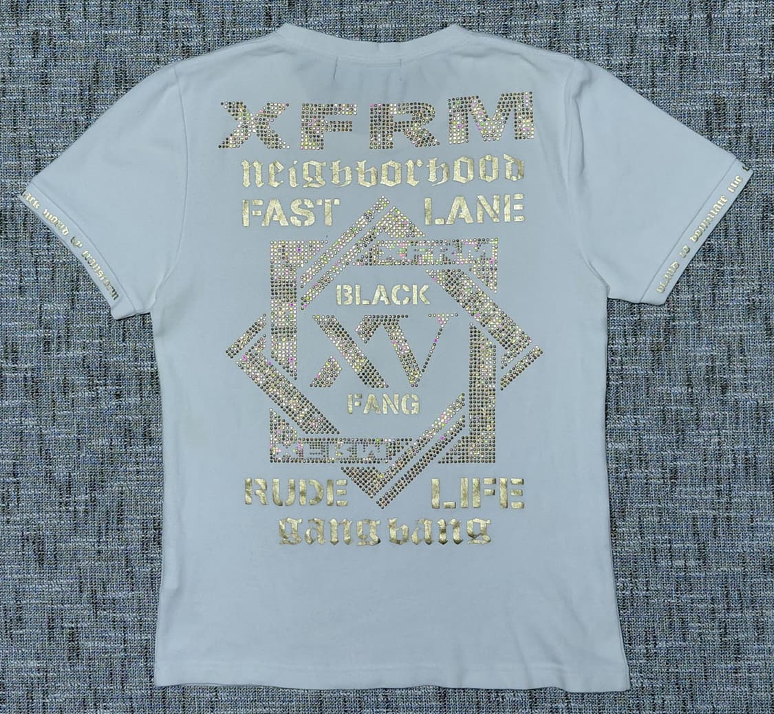 [XS~S] Xfrm 트랜스폼 라인스톤 & 골드 아카이브 그래픽 티셔츠 상품이미지7