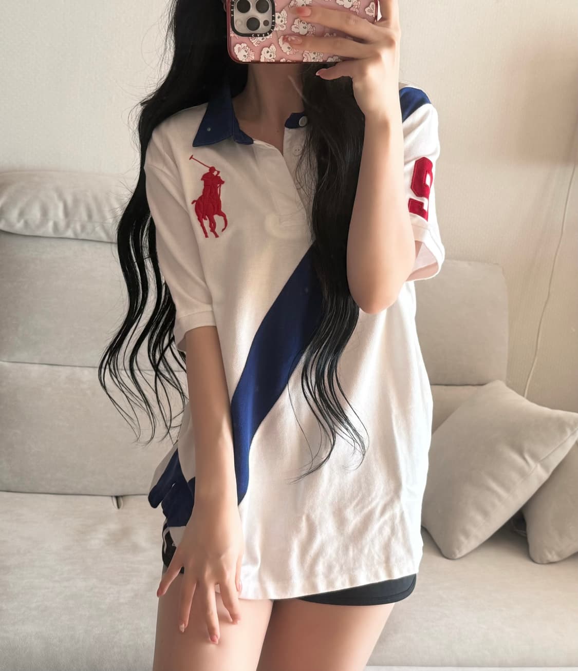 폴로 랄프로렌 빅포니 흰파 레드포니 반팔 상품이미지1