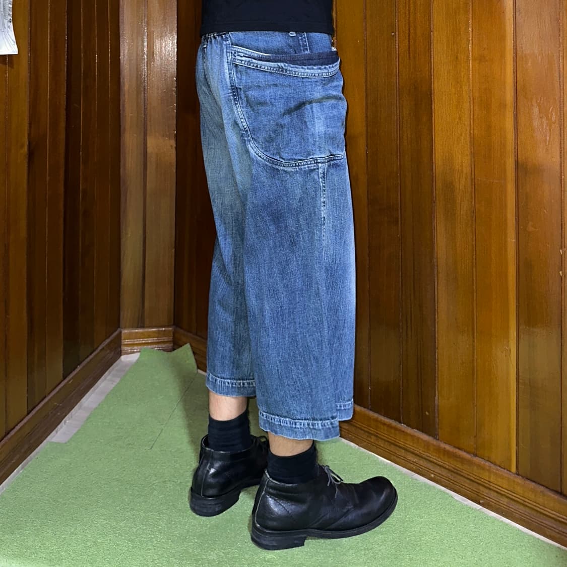 Deep blue half denim shorts  상품이미지3