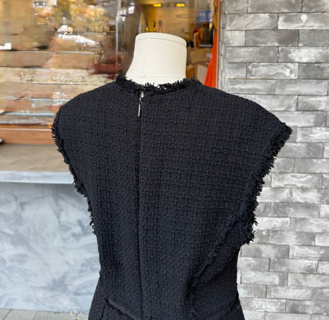 {파격할인}촬영용 의상Rebecca Taylor 블랙 트위드 원피스 Si 상품이미지10