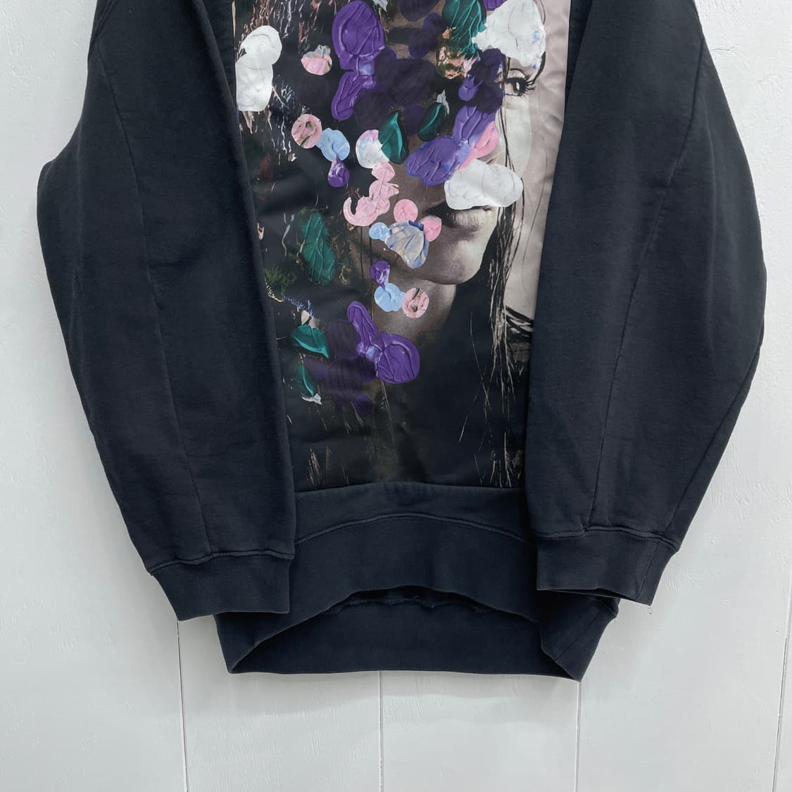 MSGM 페이스 그래픽 프린팅 블랙 맨투맨 상품이미지6