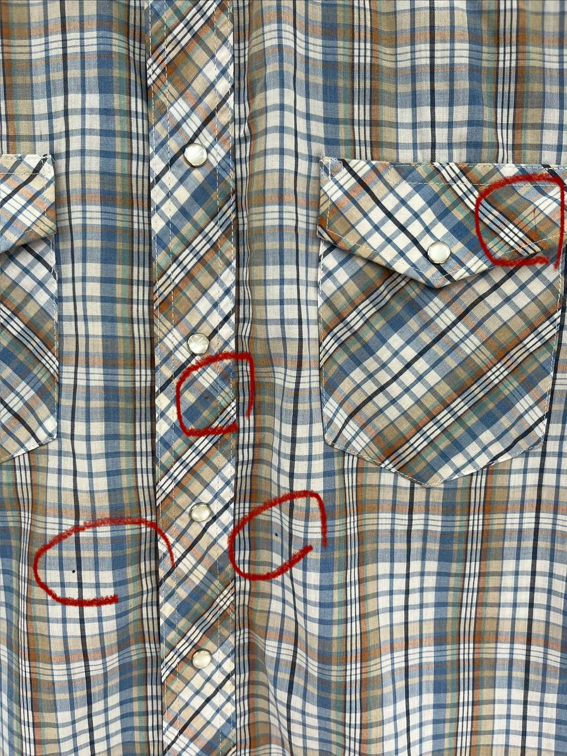 랭글러 웨스턴 체크 반팔 셔츠 상품이미지10