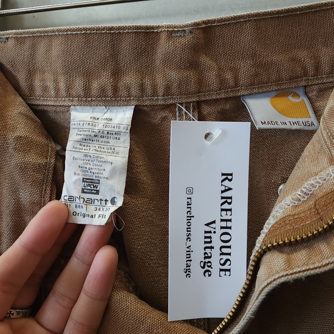 칼하트 워크팬츠 더블니 브라운 칼하트 usa 34x30 상품이미지7