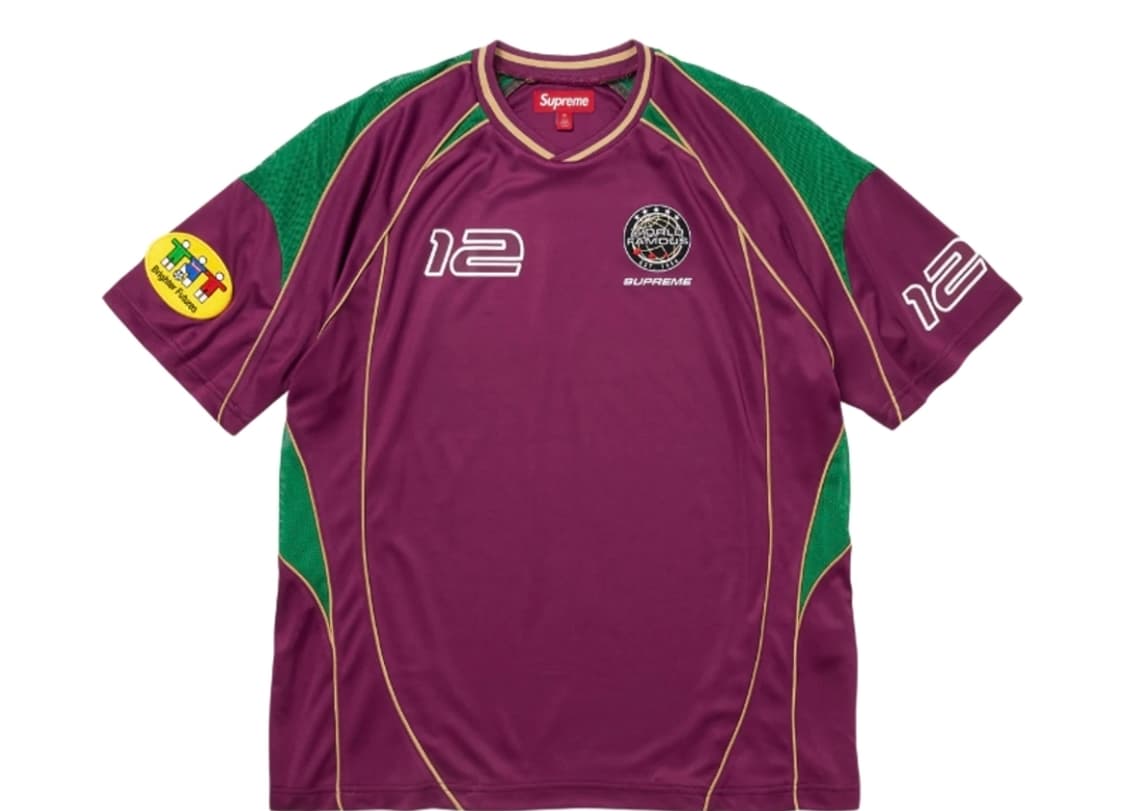 슈프림 파이핑 사커 저지 라즈베리 - 25FW 상품이미지1