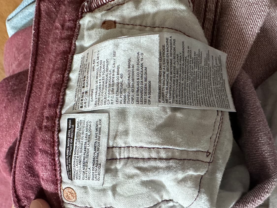 리바이스 501 버건디 상품이미지5