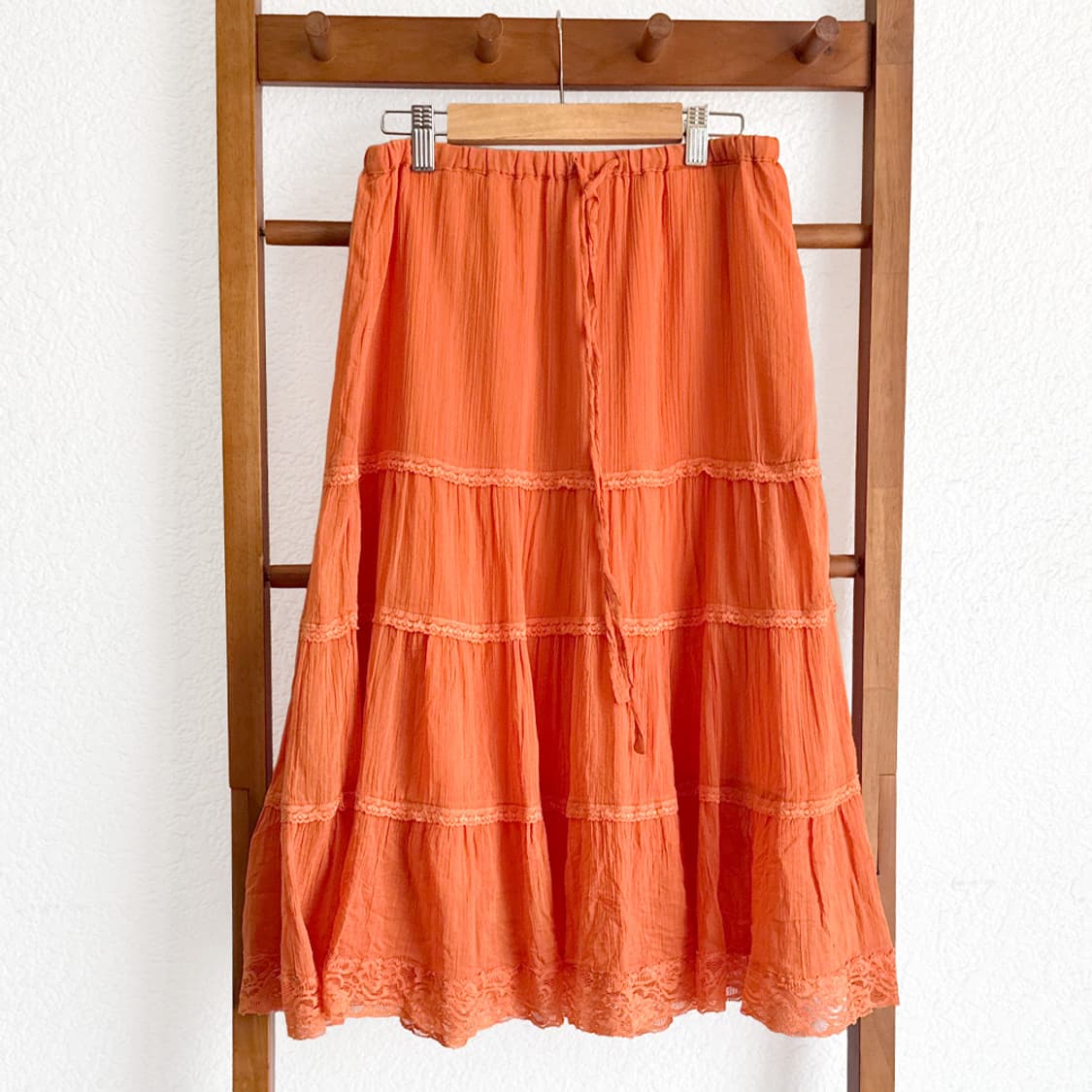 코랄 피치 레이스 스커트 상품이미지1