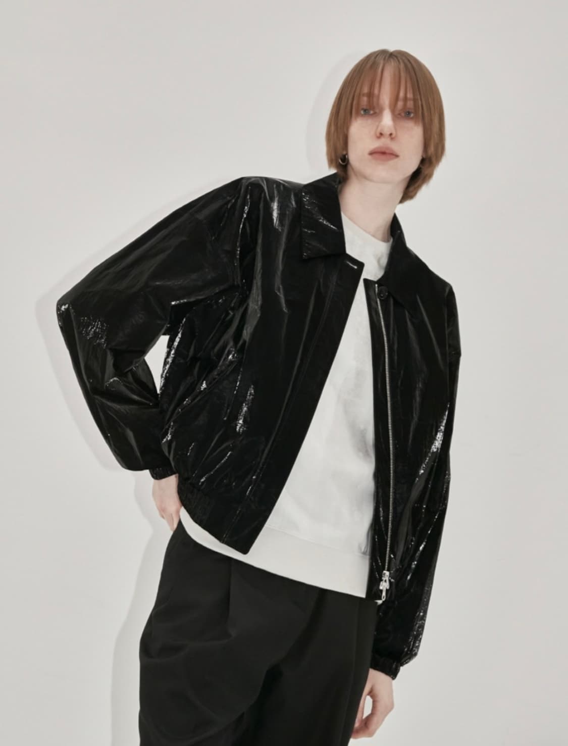 인사일런스 우먼 글로시 타이벡 블루종 블랙 S 상품이미지1