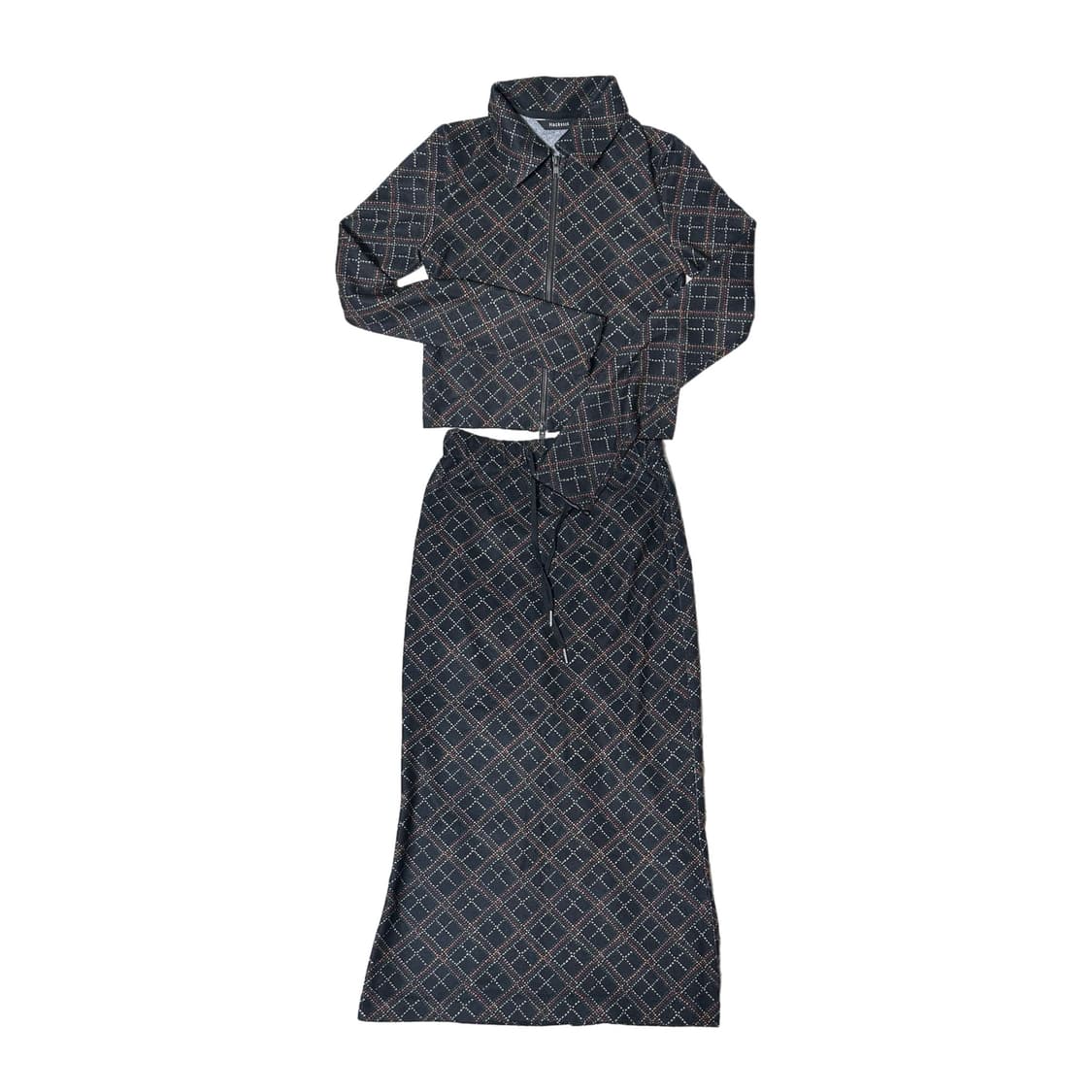 하케쉬 체크 투피스 미사용품 상품이미지1