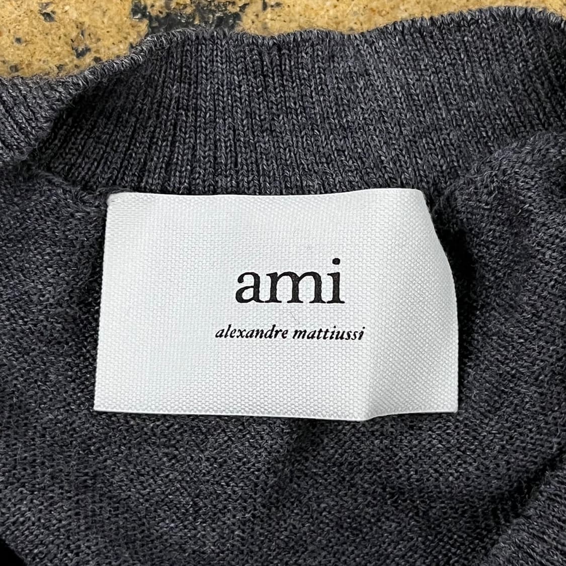 [정품/XL] 아미 스몰 하트 로고 니트 그레이 b19 상품이미지5