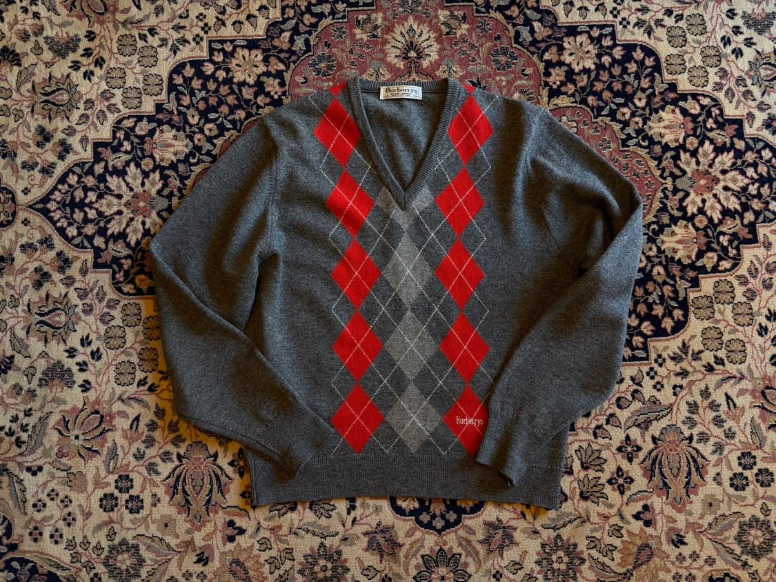 버버리 램스울 아가일 니트 105 상품이미지1