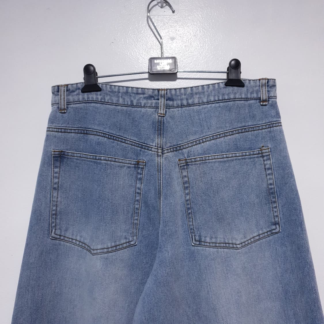 L) 낫포너드 엑스트라 와이드 볼룬 데님 팬츠 연청 상품이미지8