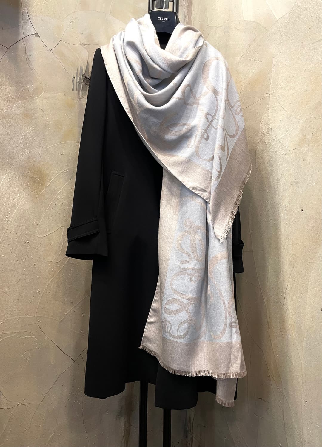 로에베 실크 캐시미어  숄, 스카프 75cmX205 상품이미지1