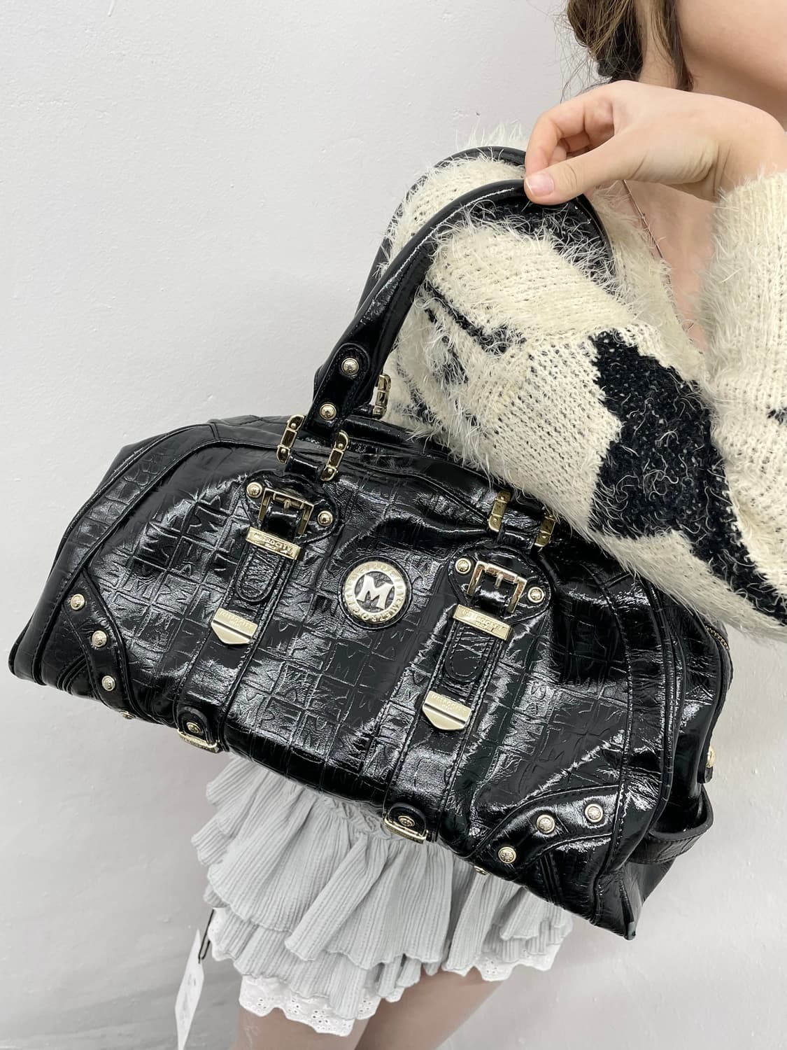 메트로시티 블랙 금장 갸루 토트백 상품이미지5