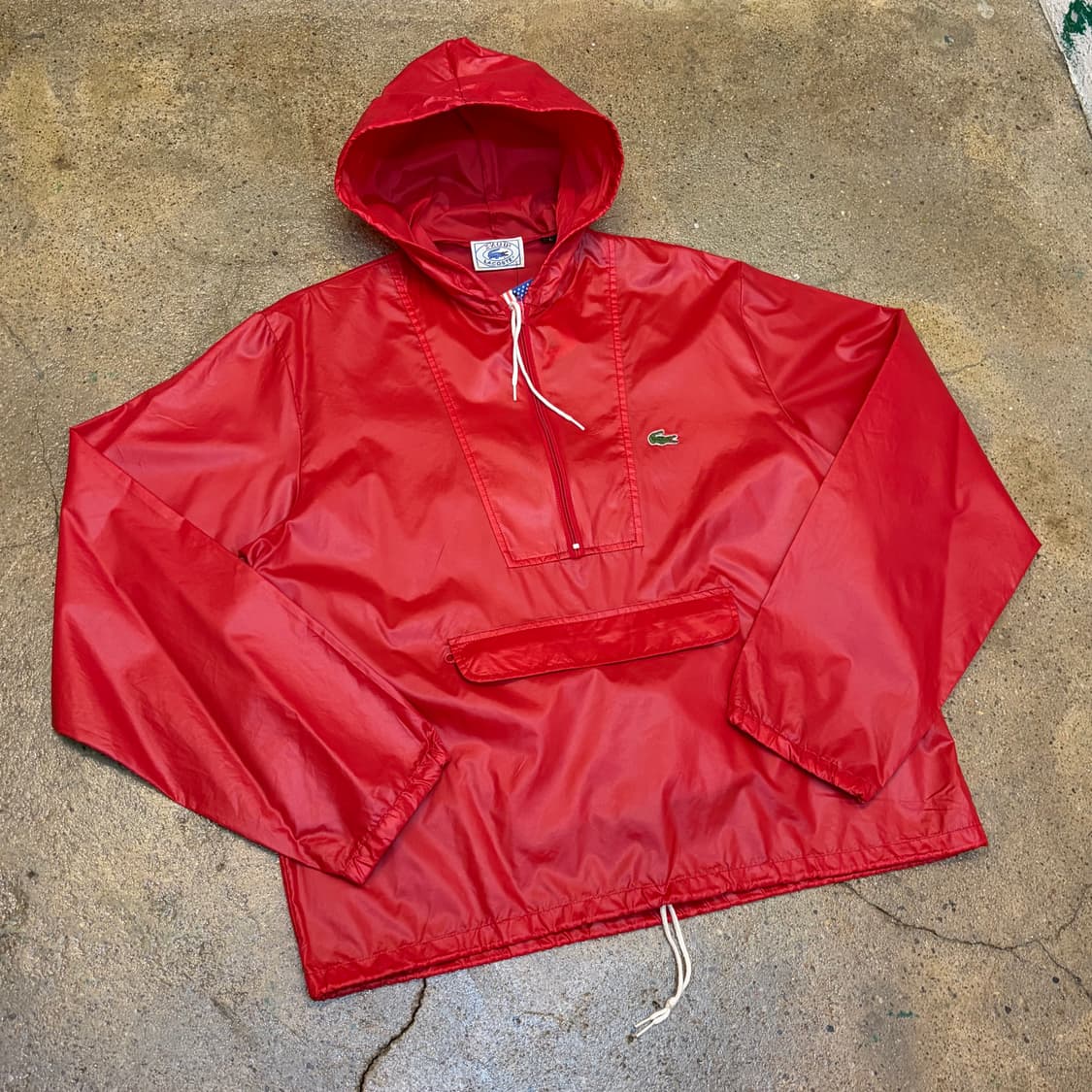 새상품급 80s USA 미국 빈티지 라코스테 아노락 바람막이 상품이미지2