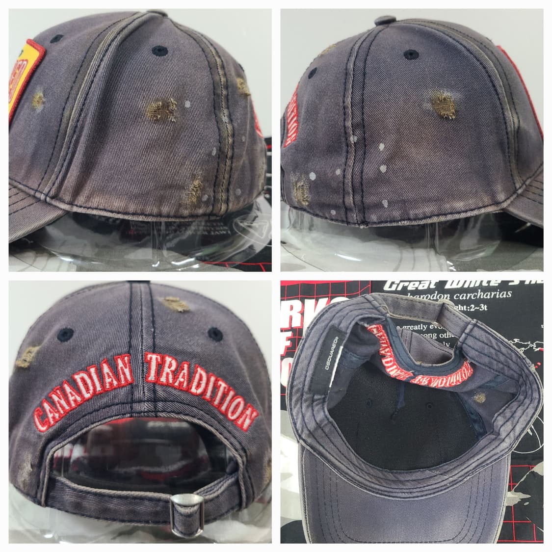 디스퀘어드2 빈티지 데미지 워싱 썬페이딩 모자 볼캡 상품이미지10