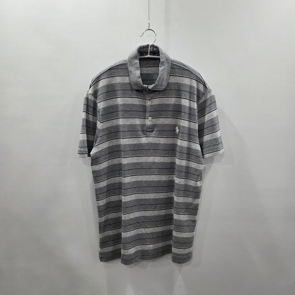 폴로랄프로렌 코튼 카라 스트라이프 반팔티 M  상품이미지1