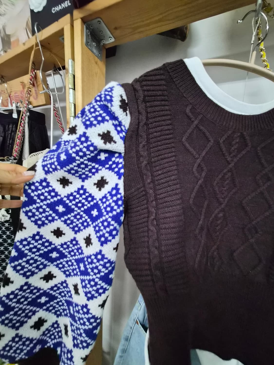 띠어리 케이블 벌룬퍼프니트 상품이미지3