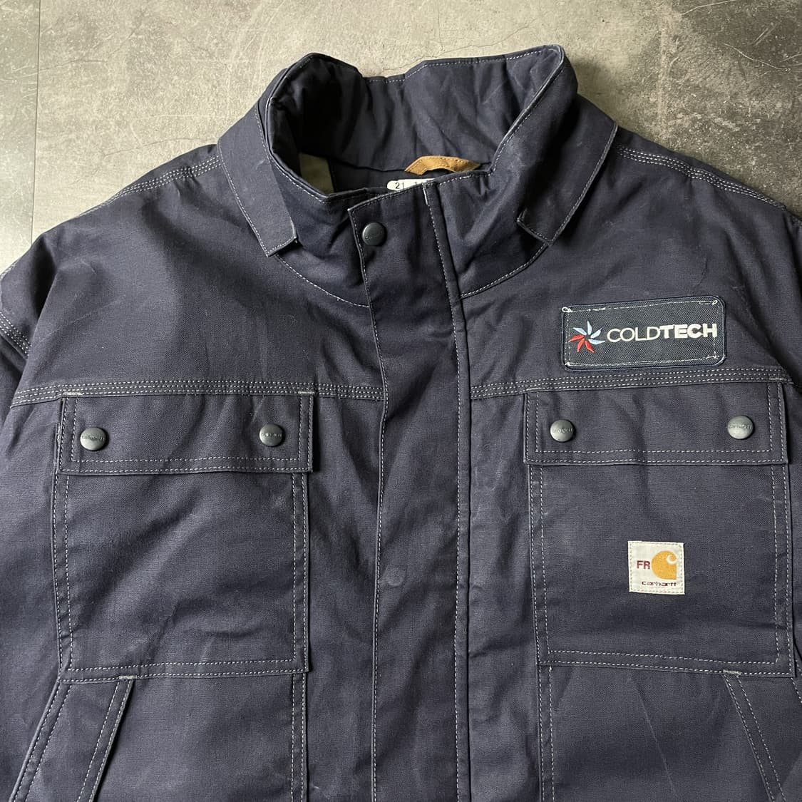 CARHARTT 칼하트 빈티지 네이비 코튼 워크자켓 A00332 상품이미지2
