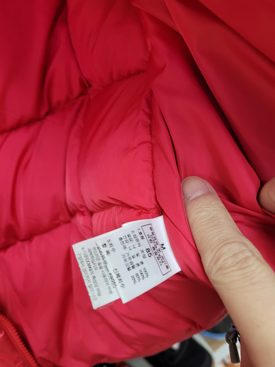 노스페이스 700 레드 패딩 조끼 (거위털) 상품이미지6