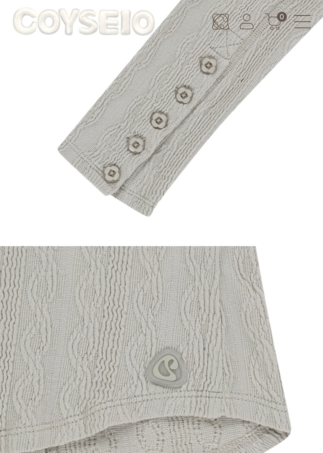 Coyseio 2WAY LONGSLEEVES SNAD|코이세이오 가디건 상품이미지3