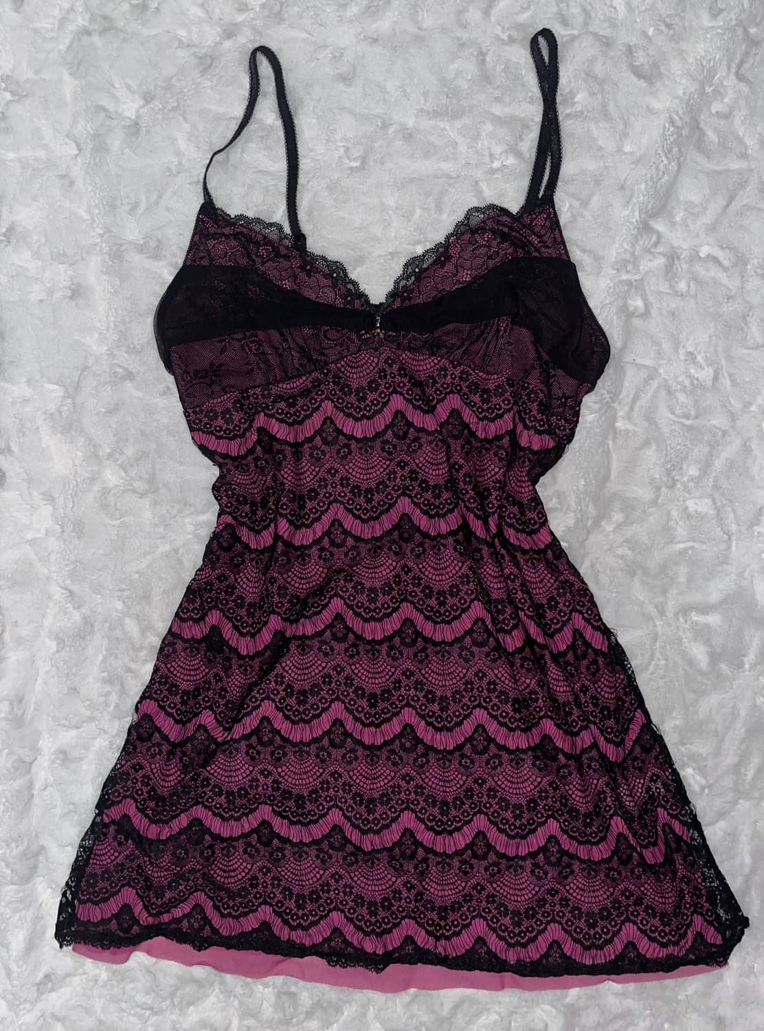 실물 보장♡ 대대장 큐빅 리본 셔링 레이스 슬립 뷔스티에 상품이미지3