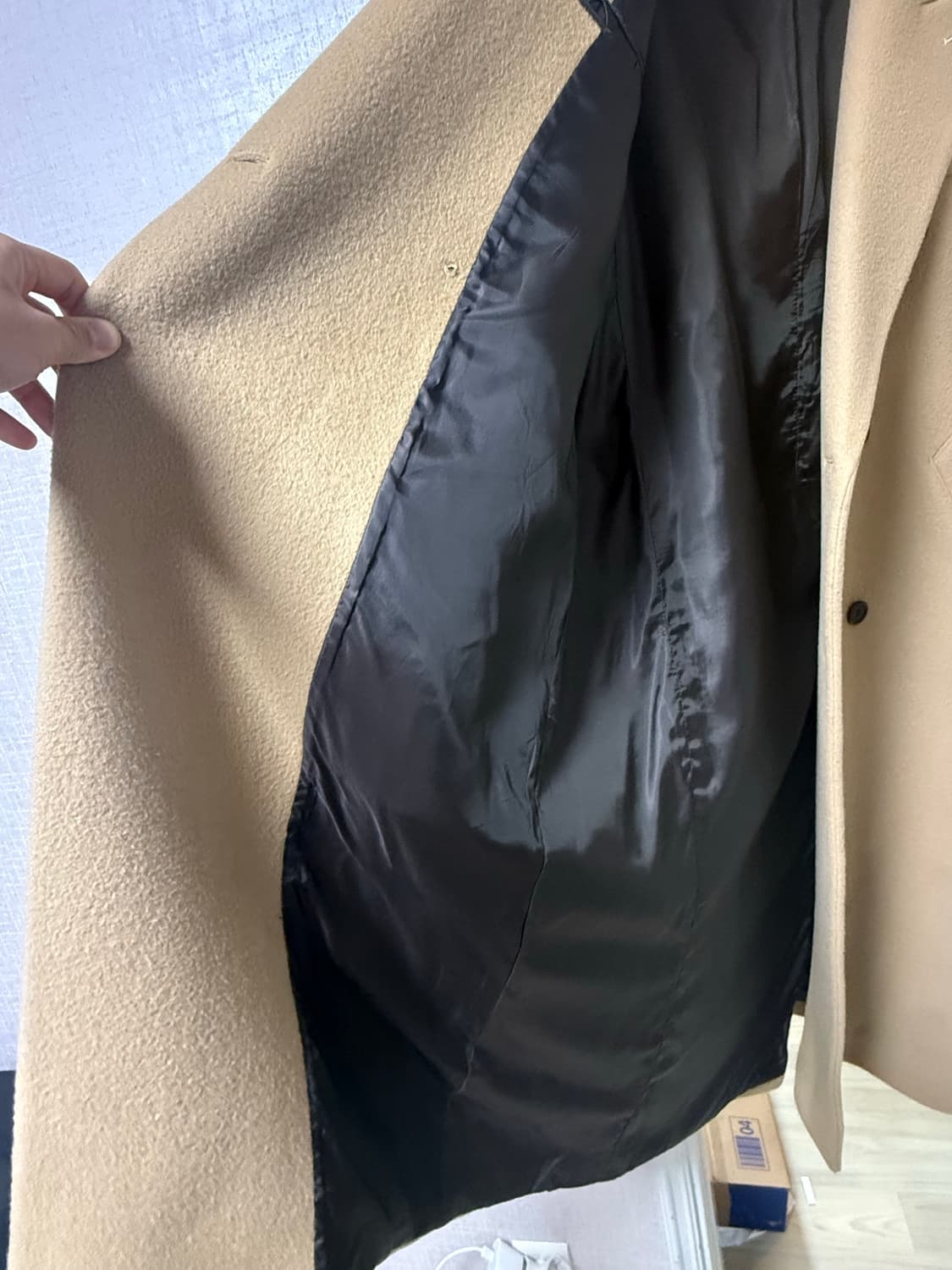 IEY 랩 더블 오버코트 베이지 상품이미지7